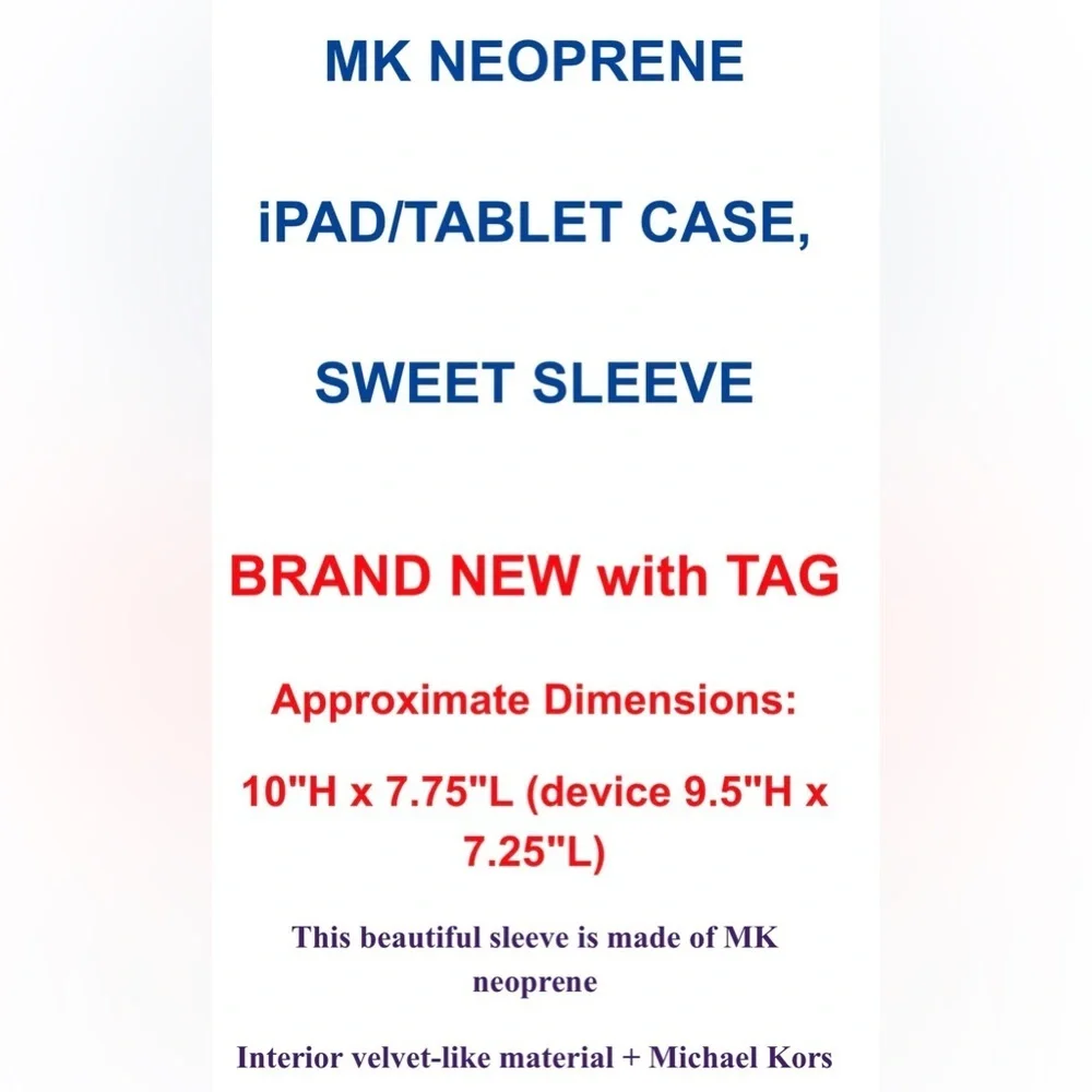 Michael Kors Vibrant Yellow Neoprene Tablet Sleeve